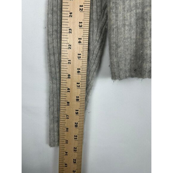 Limited Womens  Cardigan Sweater V-neck  Size M Lambswool & Angora Blend Gray - Picture 5 of 10
